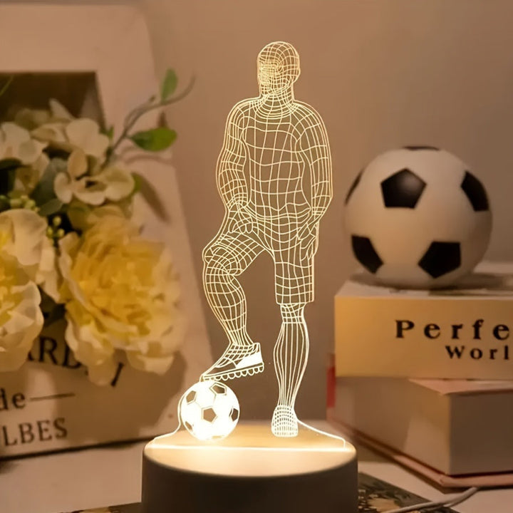 SportGlow - LED Table Lamp with 3D Football Design Kalsten