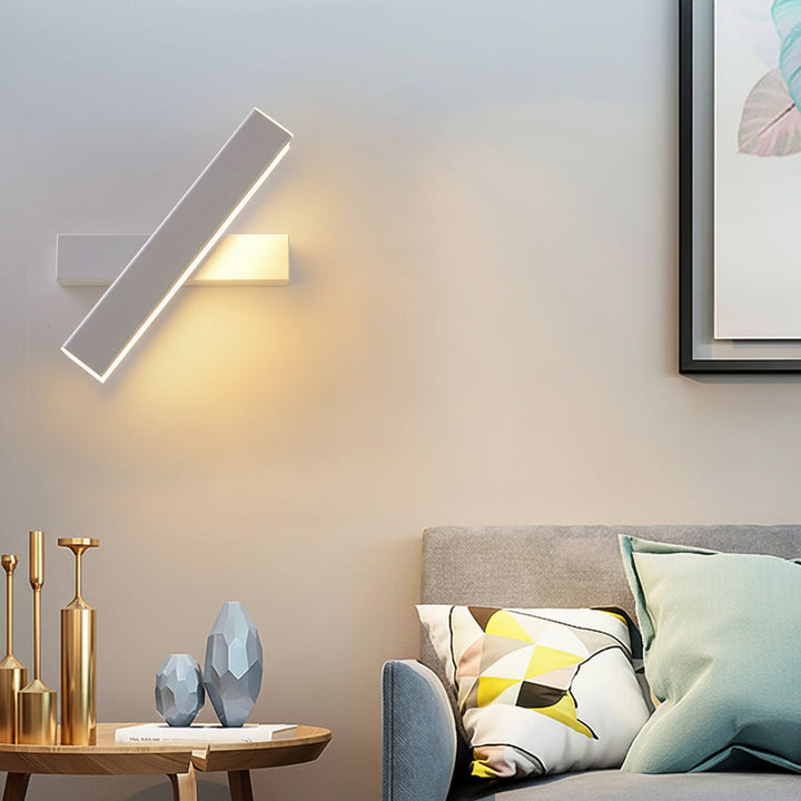 Nordic 360° Rotatable LED Wall Sconce – Minimalist Aluminum Bedside Reading Light | Kalsten