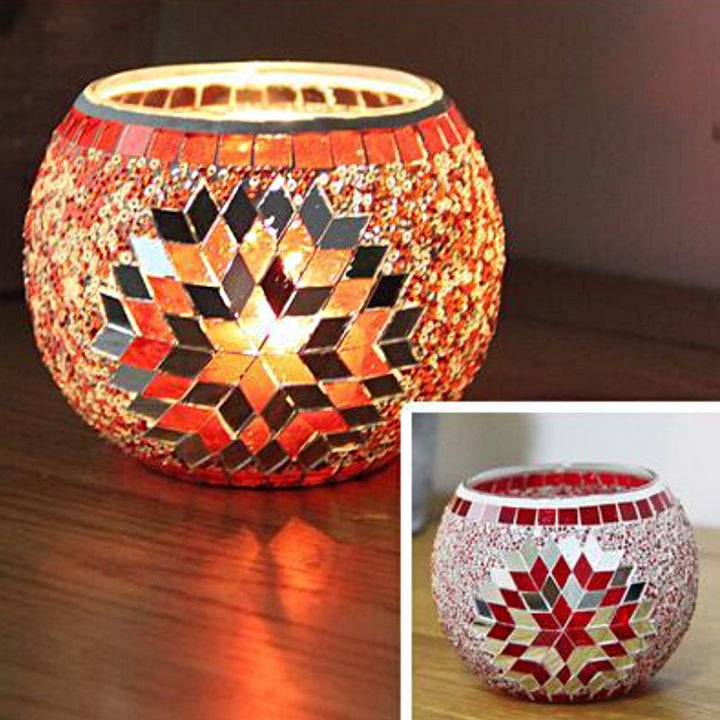 Kalsten | European Retro Glass Mosaic Tealight Holder