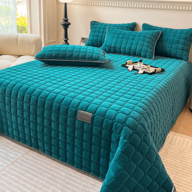 Soft Square-Textured Bedspread