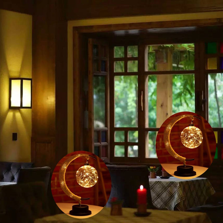 MoonGlow Lamp - Stylish Wrought Iron LED Table Lamp Kalsten