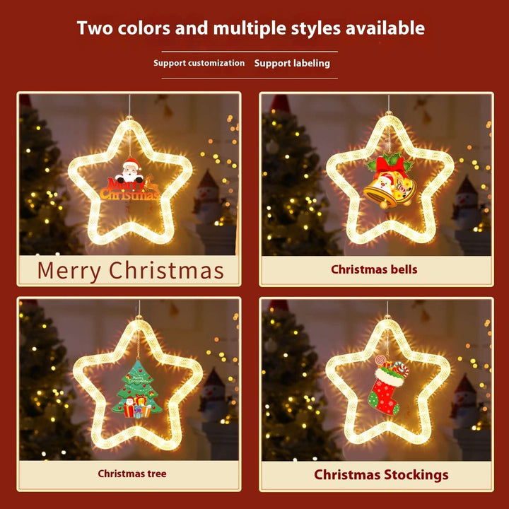 Christmas Pendant Decoration Christmas Atmosphere Led Lights Led Christmas Star Light Decoration For Window Door For Holiday | Kalsten