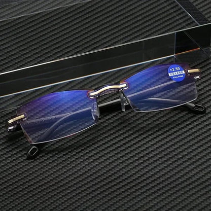 New sapphire reading glasses with high hardness, blue light filter and dual purpose