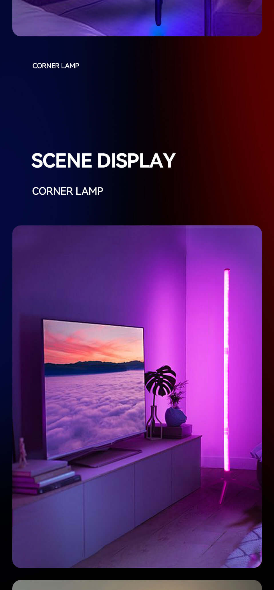 LED Corner Ambience Light Split Floor Bedroom Decoration RGB Remote Control Floor Lamp | Kalsten