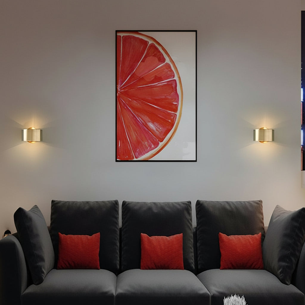 Nordic Wall Sconce Circular Up Down Iron Gold E27 15cm / 6in Minimalist Bedside Light | Kalsten