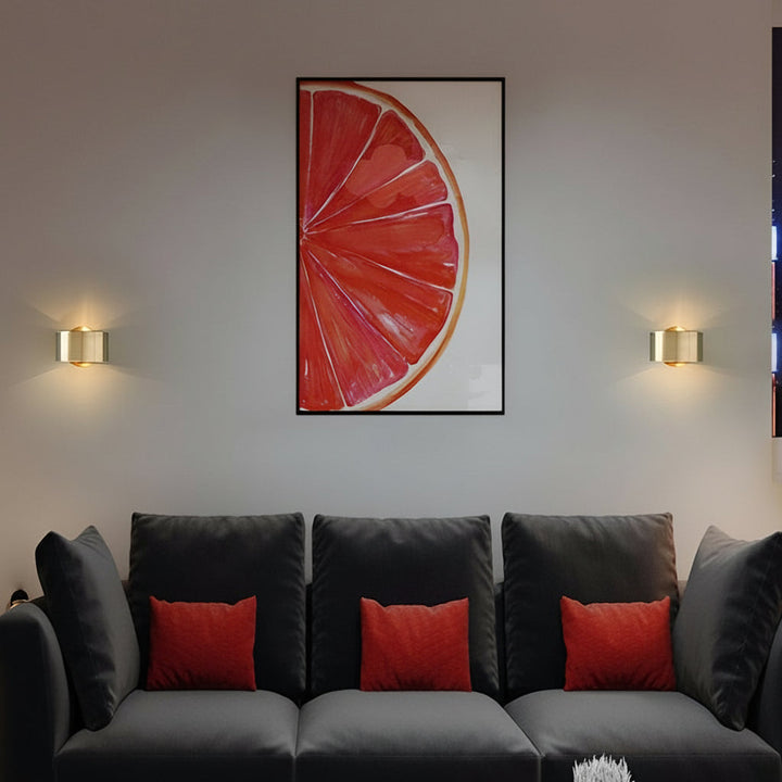 Nordic Wall Sconce Circular Up Down Iron Gold E27 15cm / 6in Minimalist Bedside Light | Kalsten