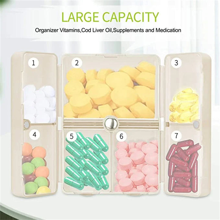 Kalsten | Foldable Carry-on 7 Compartment Pill Box