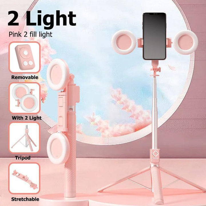 Kalsten | New 6 in 1 Selfie Stick With Fill Light