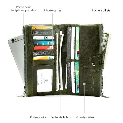 Long Wallet in Genuine Leather | Kalsten