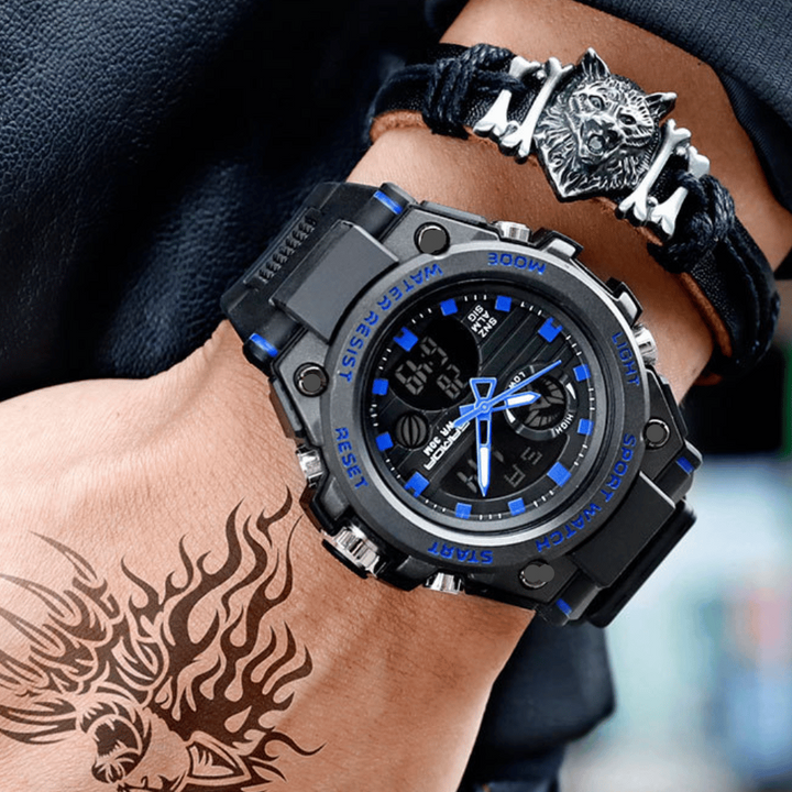 Kalsten | Sporty Dual-Display Mode Multifunctional Waterproof Luminous Men's Wristwatch