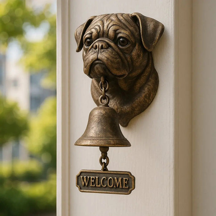 Kalsten | Welcome Bell Shepherd Bronze – Elegant Wall Bell with German Shepherd Design