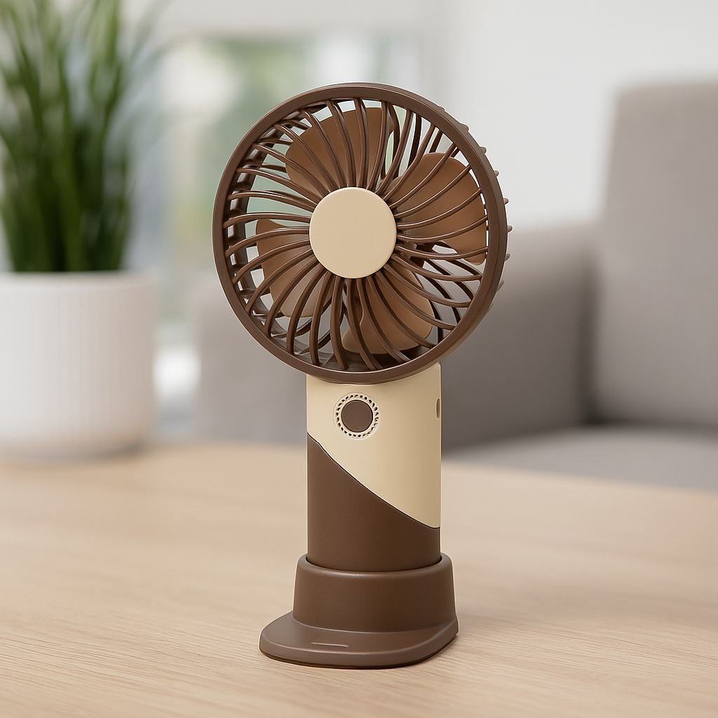 ColorTwist™ Mini Fan – 3-Speed Rechargeable Handheld Fan | Kalsten