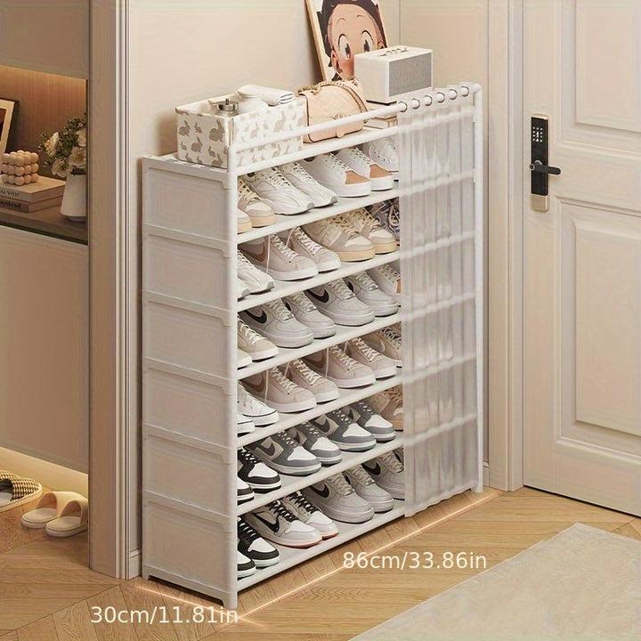 Foldable shoe rack with dust protection 4–7 levels | Kalsten