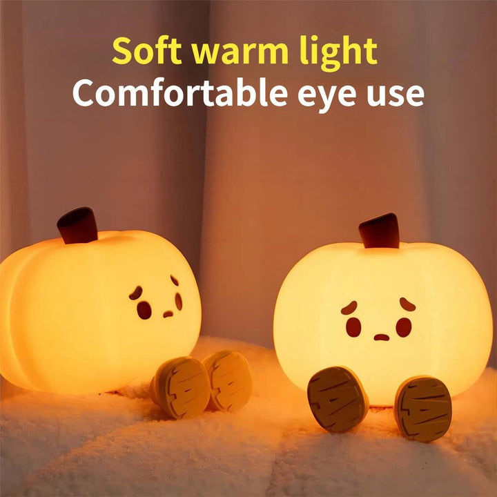 Home Decor Halloween Pumpkin Night Light Cute Soft Silicone Lamp Touch  Dimmable Rechargeable Bedside Decor Light Kids Gifts Halloween Decorations | Kalsten