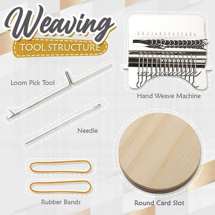Darning & Weaving Loom Kit – DIY Craft Set