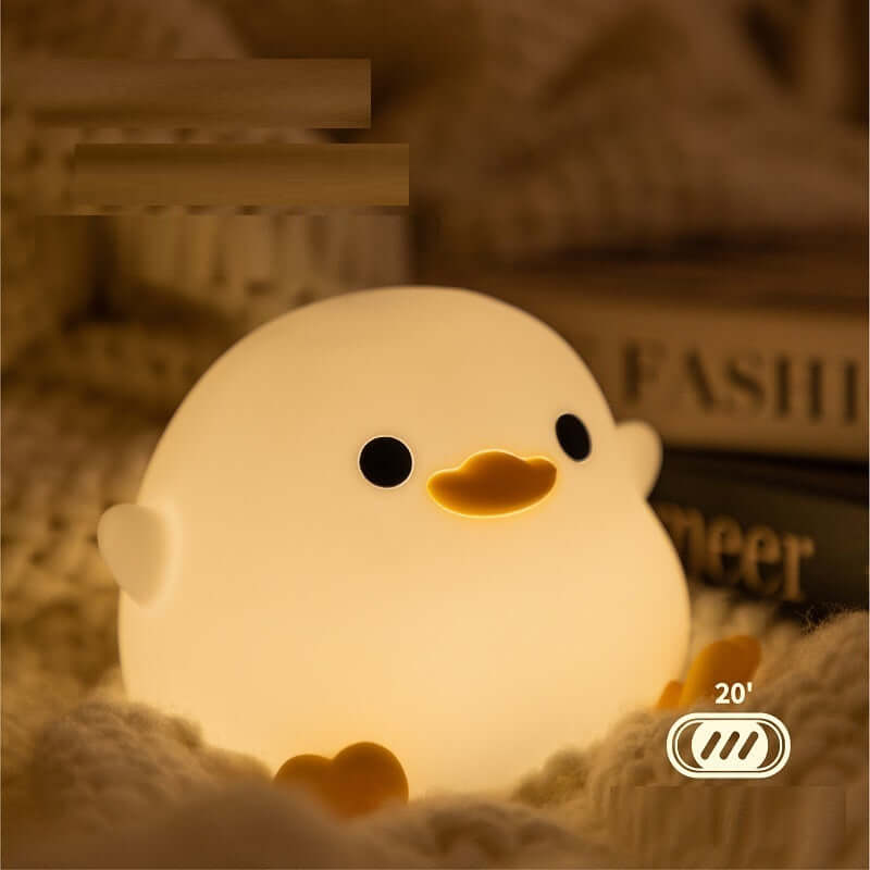 Doudou Duck Silicone Alarm Lamp Ambience Light Bedroom Bedside Lamp Usb Charging With Sleeping Night Light | Kalsten