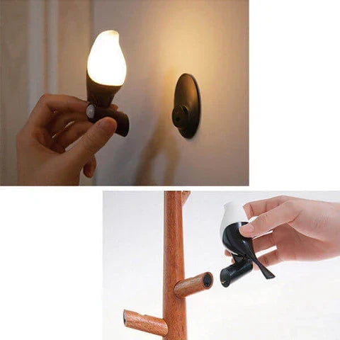 Kalsten | BrightOak Elegance - Smart wooden table lamp with motion sensor