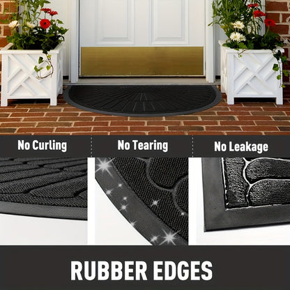 Semicircular Rubber Doormat – Durable and Non-Slip for Indoors and Outdoors | Karnz
