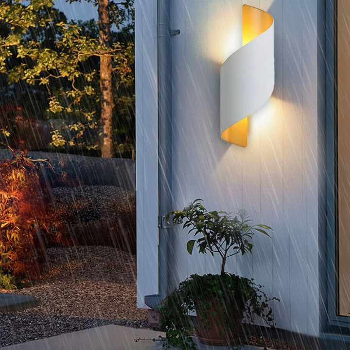 Spiral LED Wall Sconce – Waterproof Aluminum Two-Way Light 10W (Indoor/Outdoor) | Kalsten