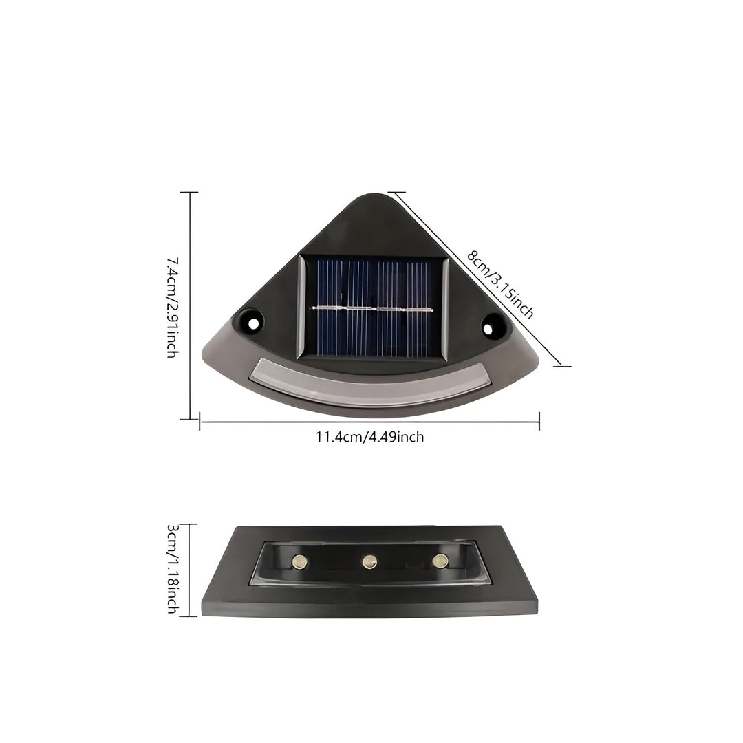 Solar stair lights in a set of 4 – Weatherproof | Perfect for gardens, paths & outdoor areas | Kalsten