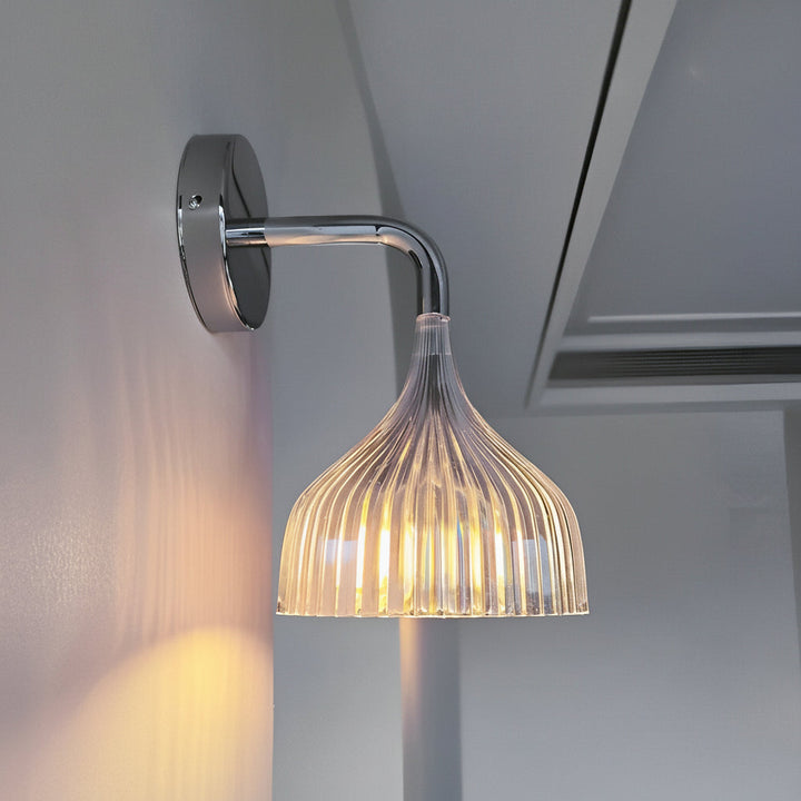 LED Wall Sconce Light – Modern Nordic Pleated Iron PS (24x14cm / 9.4x5.3in) | Kalsten