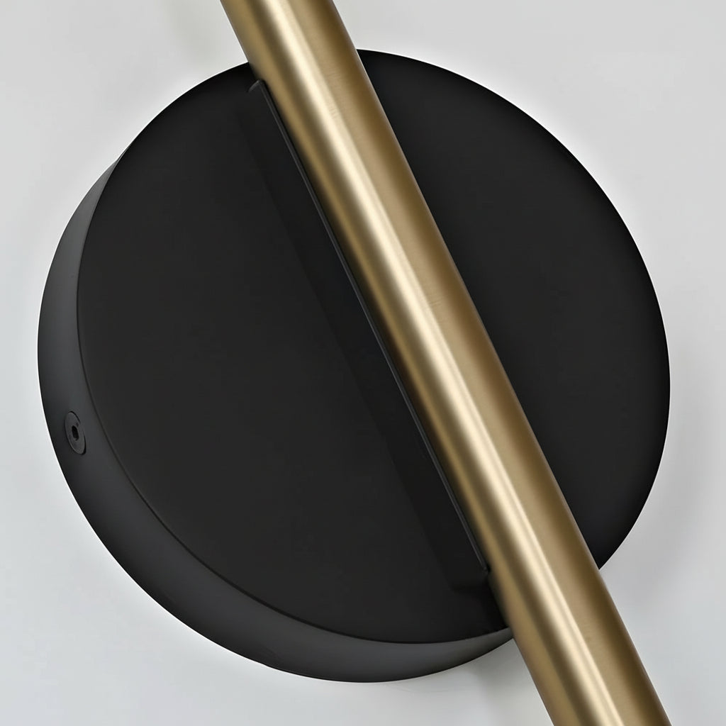Modern Nordic Adjustable LED Wall Sconce – 350° Rotatable Aluminum Reading Light - 12W, Black & Gold | Kalsten