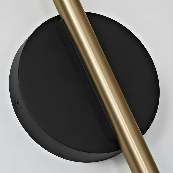 Modern Nordic Adjustable LED Wall Sconce – 350° Rotatable Aluminum Reading Light - 12W, Black & Gold | Kalsten