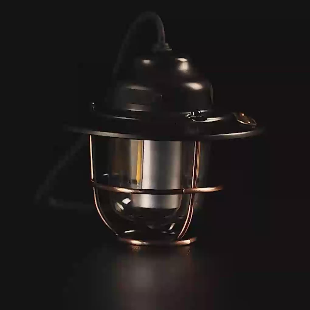Round LED Waterproof USB Rechargeable Retro Outdoor Light Camping Lamp | Kalsten