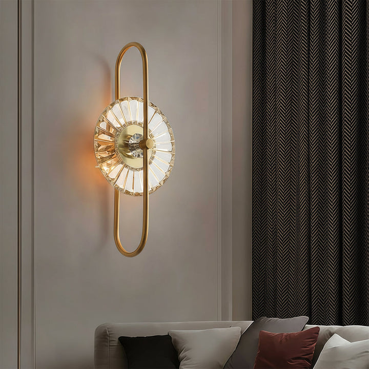 LED Wall Sconce – Art Deco Crystal Gold Iron E14 (25x63cm) | Kalsten