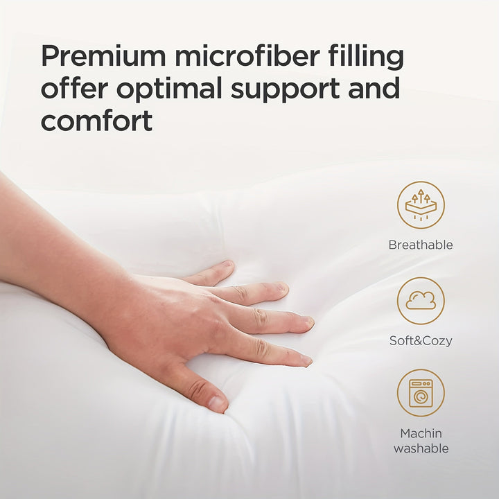 Cooling Bed Pillows for Sleeping – Luxury Hotel Quality with 3D Microfiber Filling and Breathable Cover – Ideal for Side, Back, and Stomach Sleepers, Queen Size | Kalsten