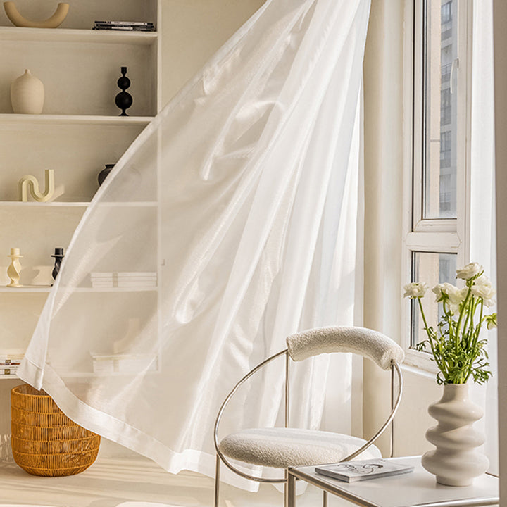 Transparent Linen Curtains, Light and Modern for Living Room | Kalsten