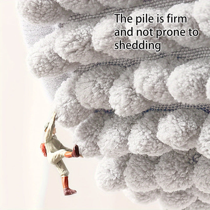 Round LuxeChen Bath Mat Ultra-Soft Chenille – Anti-Slip & Quick Dry | Kalsten