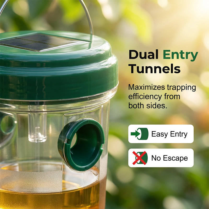 Solar powered wasp trap with LED lure | Kalsten