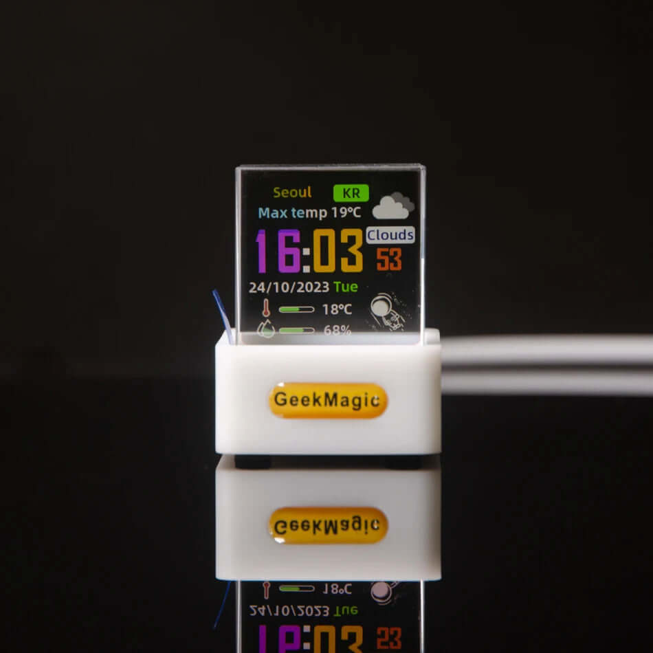 Trendy Mini Transparent WiFi Weather Clock Decoration Display | Kalsten