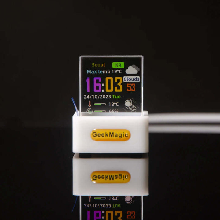 Trendy Mini Transparent WiFi Weather Clock Decoration Display | Kalsten