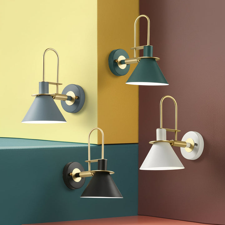 LED Wall Sconce Light – Modern Nordic Horn Iron Brass (37x20cm / 14.5x7.8in) | Kalsten