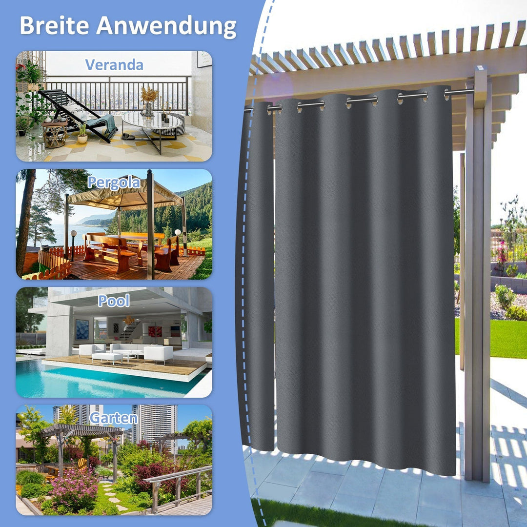 Outdoor Curtain Waterproof with Eyelets | Kalsten