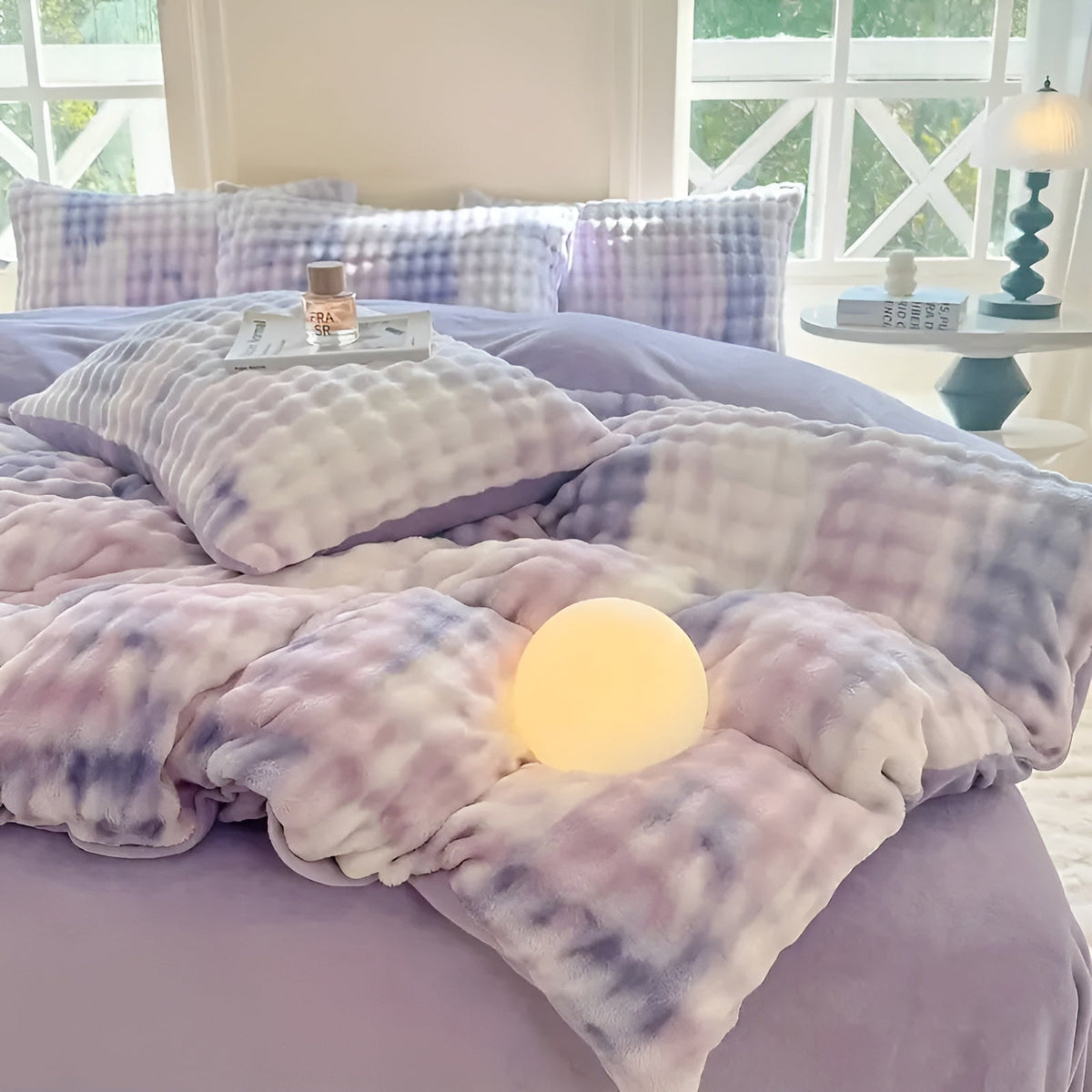 Cozy Plush Bedding Set – Warm and soft for Autumn & Winter | Reversible design in rabbit fur & milk velour | Karnz