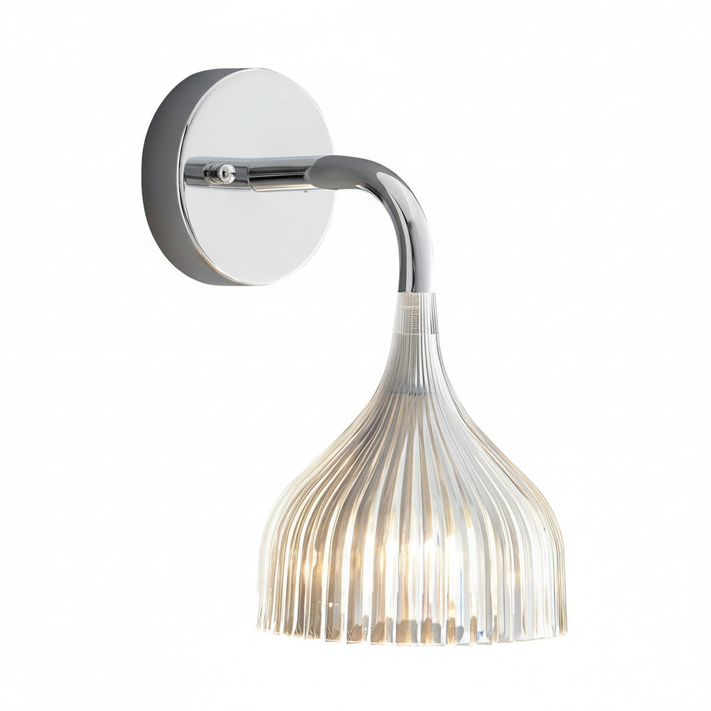 LED Wall Sconce Light – Modern Nordic Pleated Iron PS (24x14cm / 9.4x5.3in) | Kalsten
