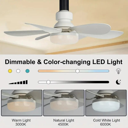 Skanto | 2-in-1 PORTABLE CEILING FAN & LIGHT with Remote Control