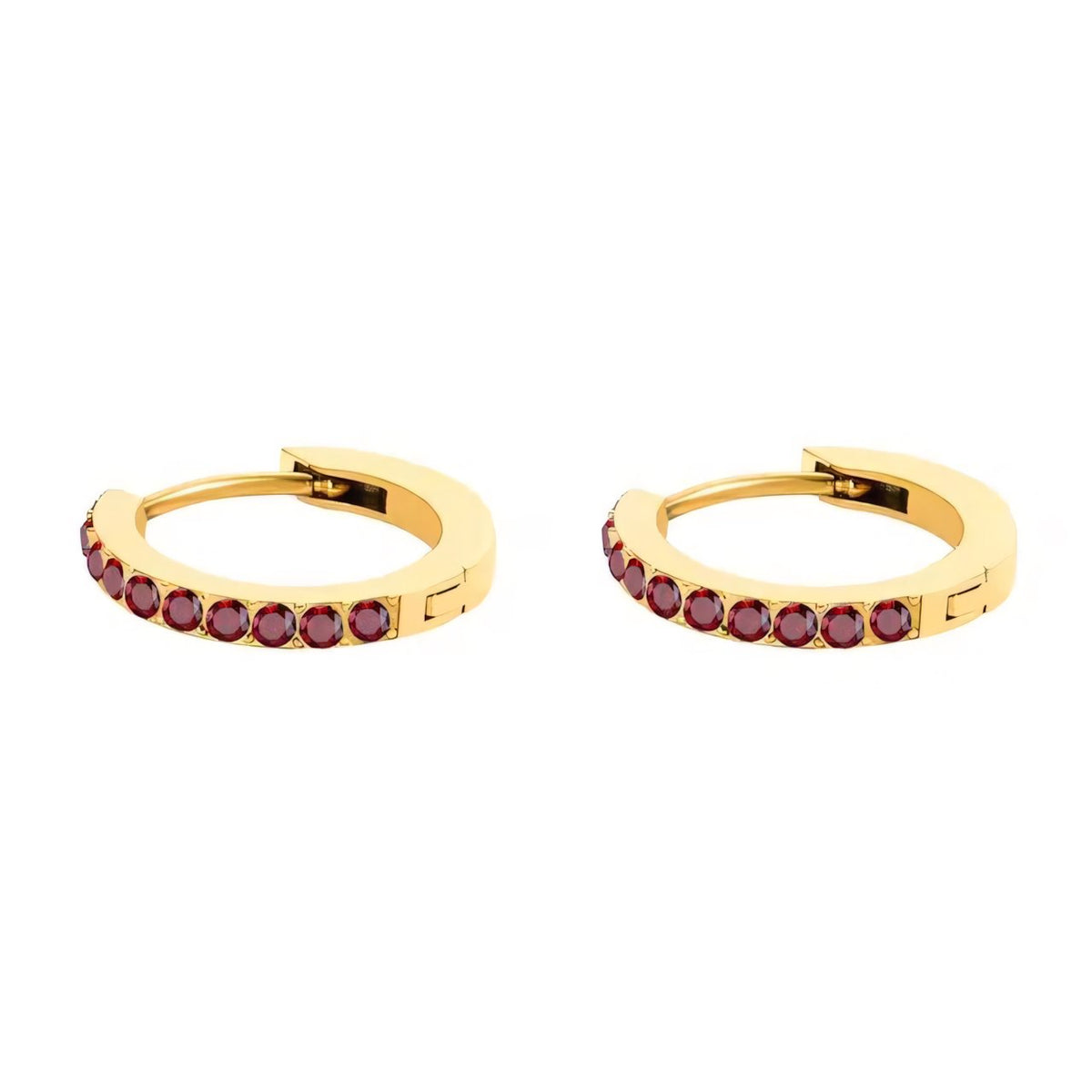 BowLift | Dainty Birthstone Hoop Huggie Earrings