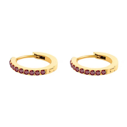 BowLift | Dainty Birthstone Hoop Huggie Earrings