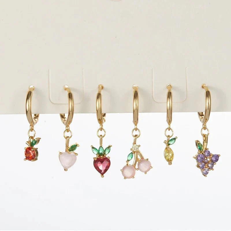Kalsten | Dainty Fruit Hoop & Stud Earrings