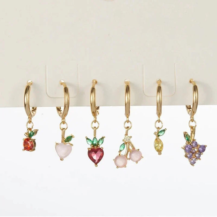Kalsten | Dainty Fruit Hoop & Stud Earrings