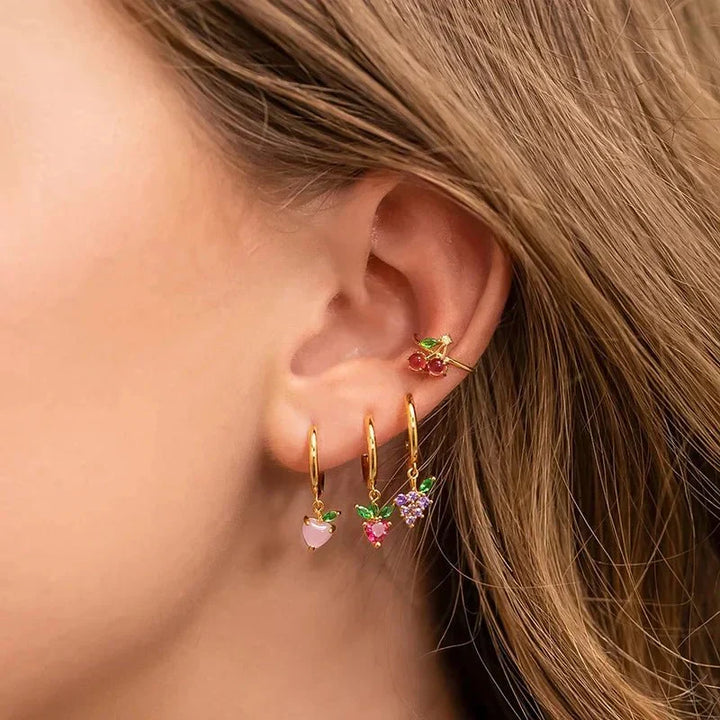 Kalsten | Dainty Fruit Hoop & Stud Earrings