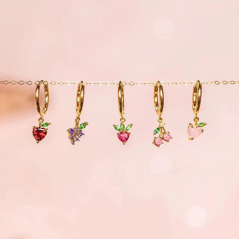Kalsten | Dainty Fruit Hoop & Stud Earrings
