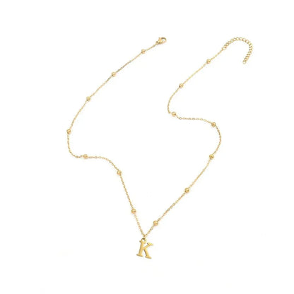 BowLift | Dainty Satellite Chain Letter Initial Necklace