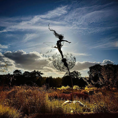 Skanto | Dancing Fairy Statue Steel Garden