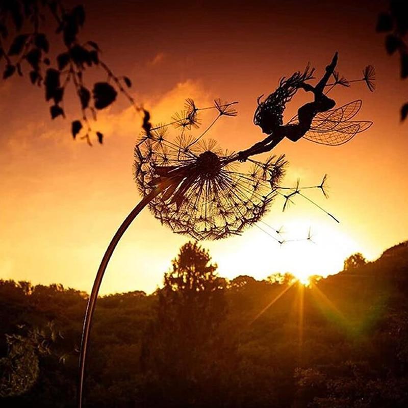 Skanto | Dancing Fairy Statue Steel Garden