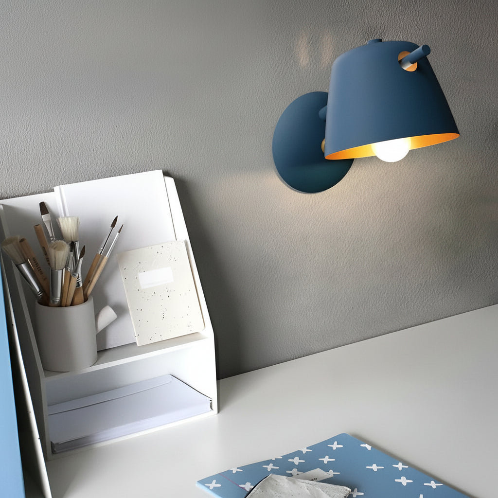 Metal Wall Sconce – Nordic Hat Style Matte Iron E27 (15x28cm) | Kalsten